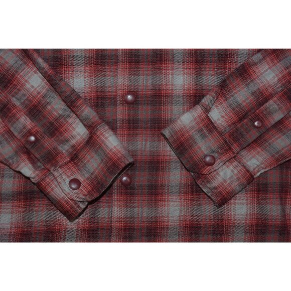 Under Armour UA Tradesman Flex LS Men's Shirt Size L Red Plaid Flannel Snap Up - Picture 5 of 14